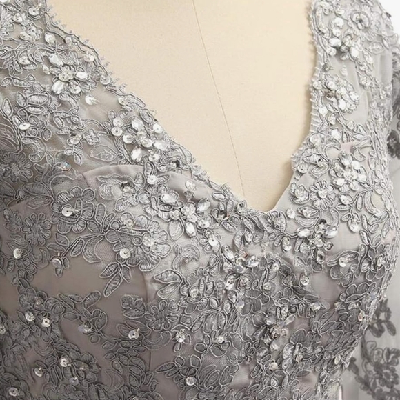 Formal Evening Mother of the Bride Mother of the Groom Dress Grape color - Picture 3 of 8